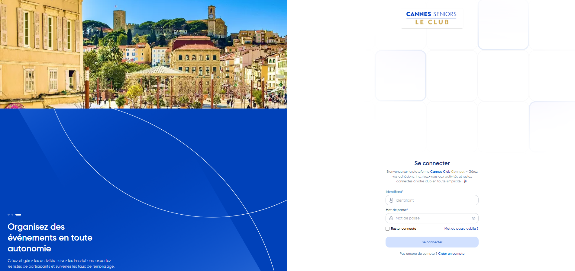 Illustration d'une plateforme de gestion d'adhérents